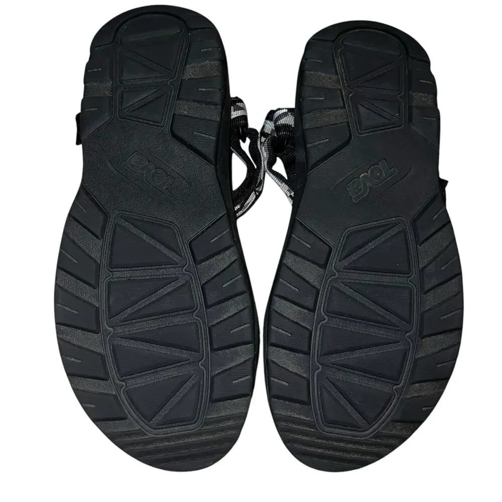 Men’s Teva Hurricane XLT 2 Black White Gray Sports Sandal SZ 6